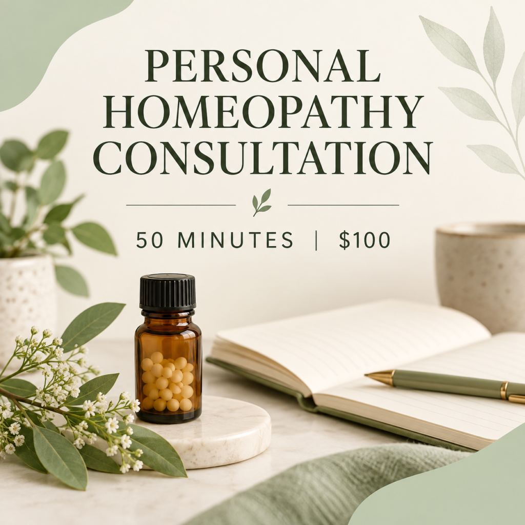 Personal Homeopathy Consultation, 50-minute private session for $100
